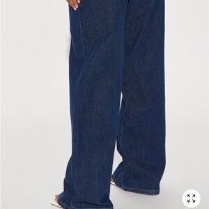 Fashion Nova Dark Blue Flare Jeans